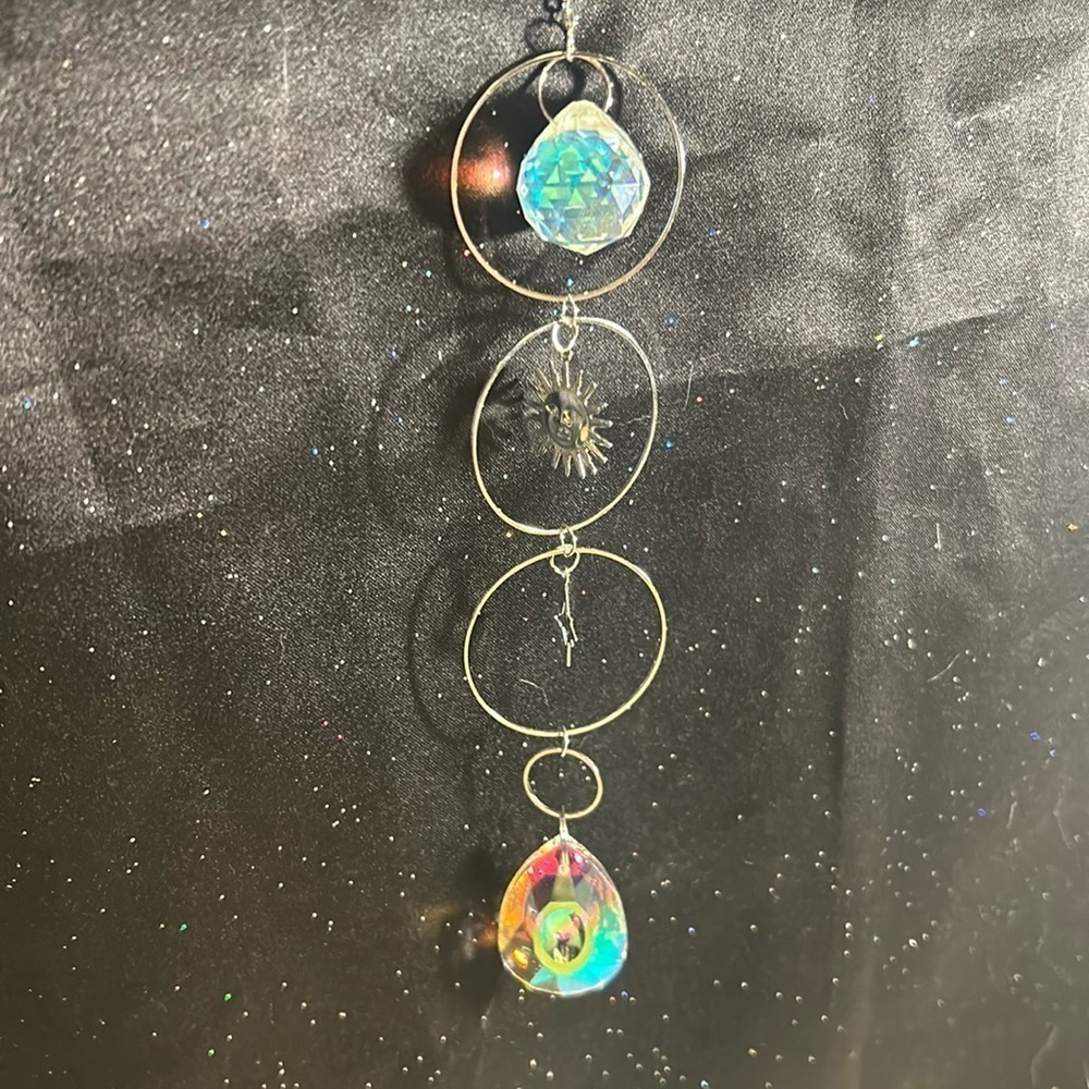 🌟Silver Rainbow 🌈 Crystal Sun Catcher (b)🌟